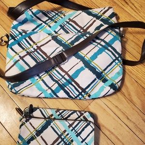 Thirty one plaid crossbody purse and wallet